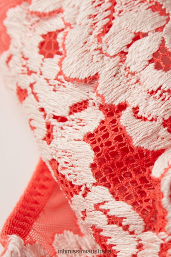 Intimissimi Women 216J-Flame Scarlet/Ivory Underwear 0RJT48952 Pretty Flowers Brazilian Briefs