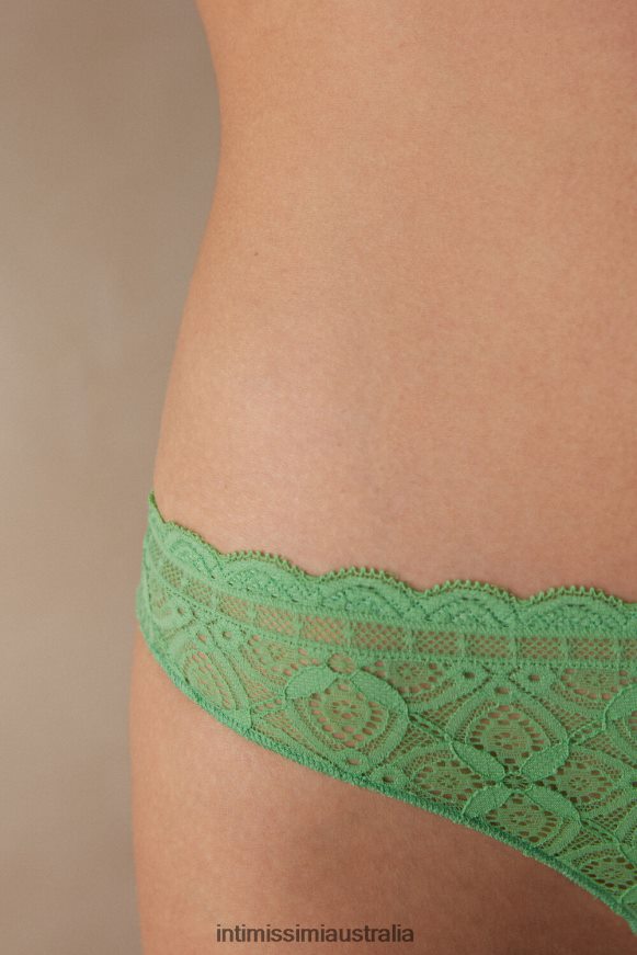 Intimissimi Women 218J-Apple Mint Underwear 0RJT48993 Lace and Microfibre Brazilian Briefs