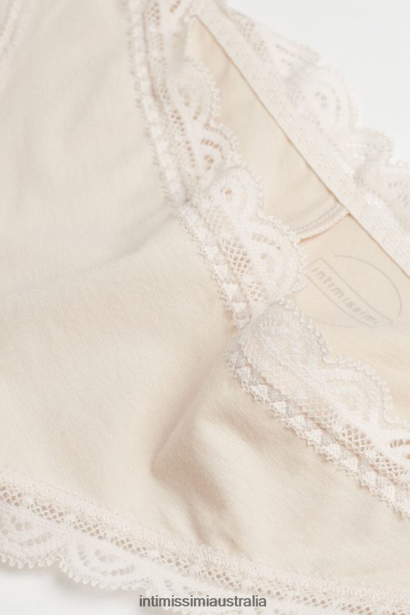 Intimissimi Women 2280-Pink Silk Underwear 0RJT481047 Cotton and Lace Brazilian Briefs