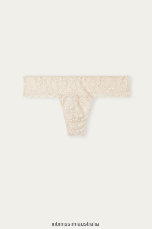 Intimissimi Women 2280-Pink Silk Underwear 0RJT481066 Lace Brazilian Briefs