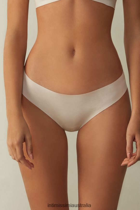 Intimissimi Women 2280-Pink Silk Underwear 0RJT481180 Laser-cut Cotton Brazilian Underwear