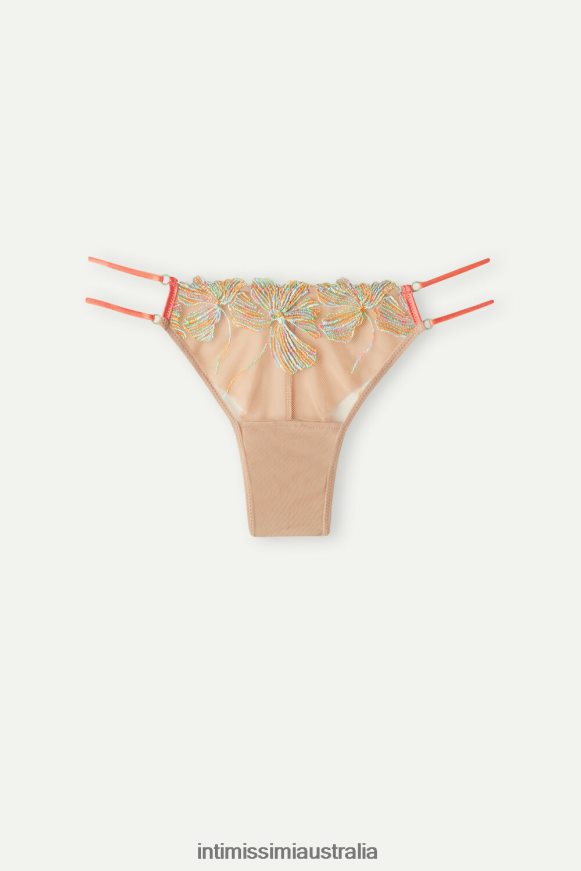 Intimissimi Women 235J-Soft Beige/Multicolour Underwear 0RJT48924 Candy Colors Brazilian Briefs