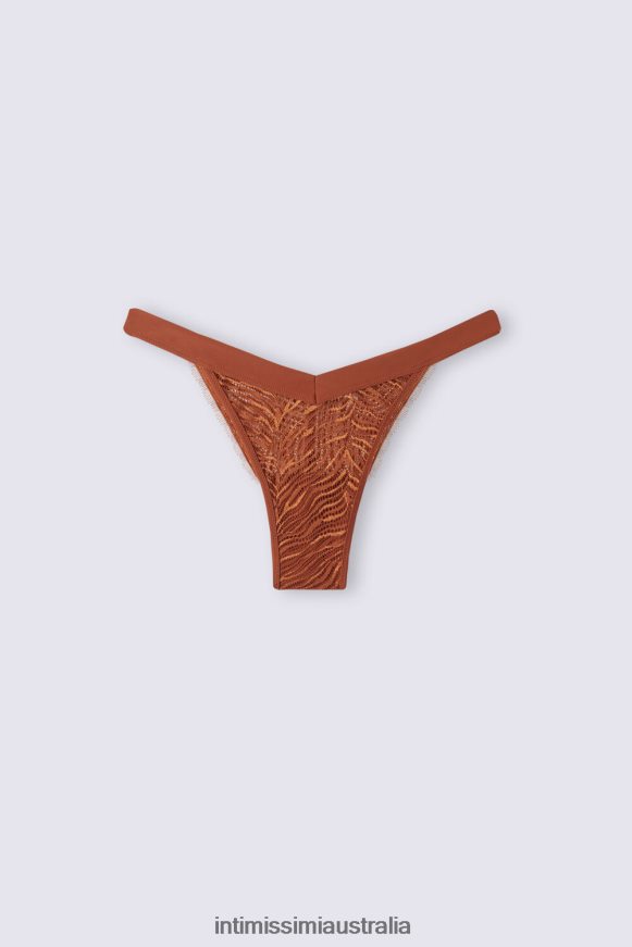 Intimissimi Women 332J-Light Cinnamon Underwear 0RJT48842 Go Animalier 80s-Style Brazilian Briefs