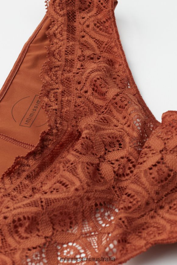 Intimissimi Women 332J-Light Cinnamon Underwear 0RJT48910 Lace and Microfibre Brazilian Briefs