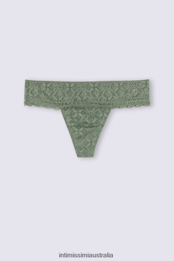 Intimissimi Women 344J-Salvia Green Underwear 0RJT48869 Lace Brazilian Briefs