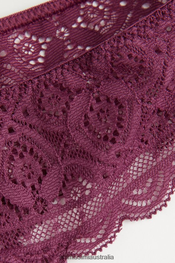 Intimissimi Women 345J-Purple Wine Underwear 0RJT48865 Lace Brazilian Briefs