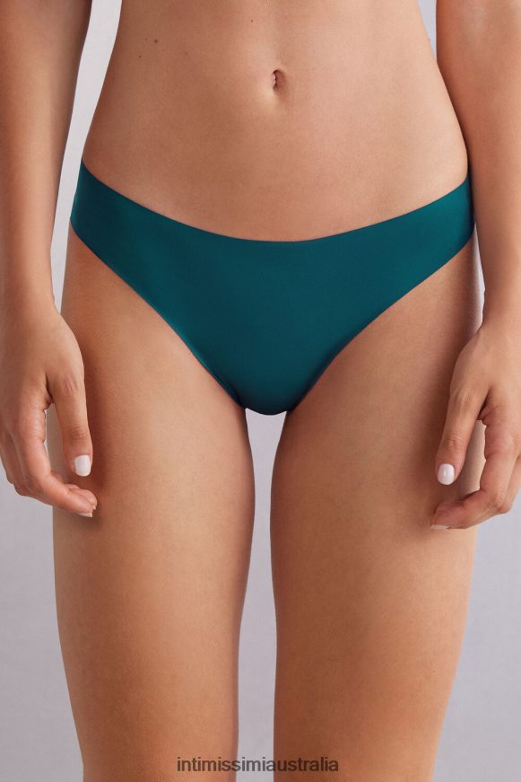 Intimissimi Women 346J-Teal Blue Underwear 0RJT48860 Ultralight Microfibre Brazilian