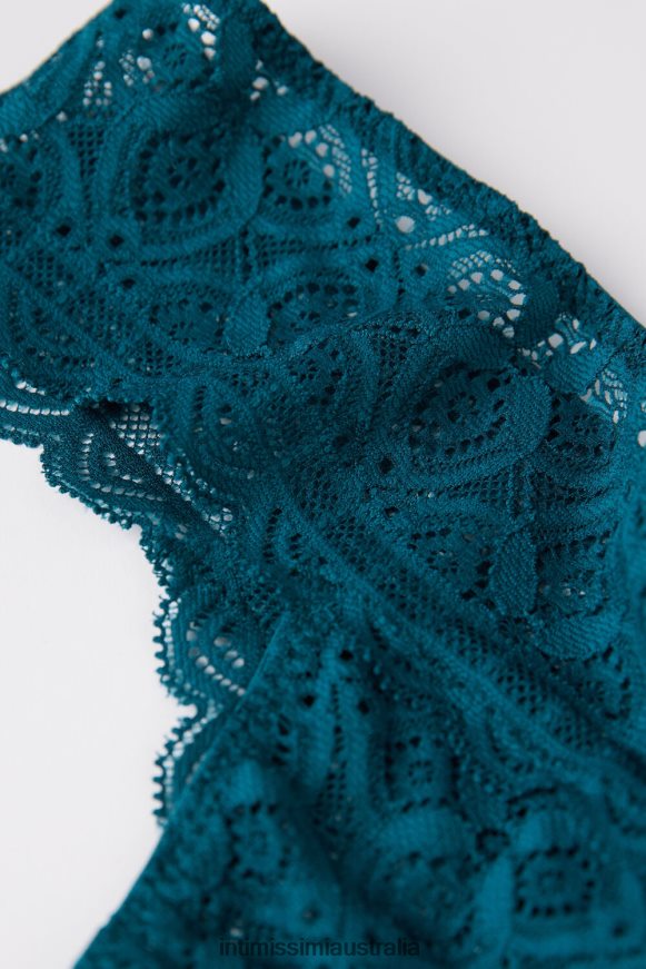 Intimissimi Women 346J-Teal Blue Underwear 0RJT48861 Lace Brazilian Briefs