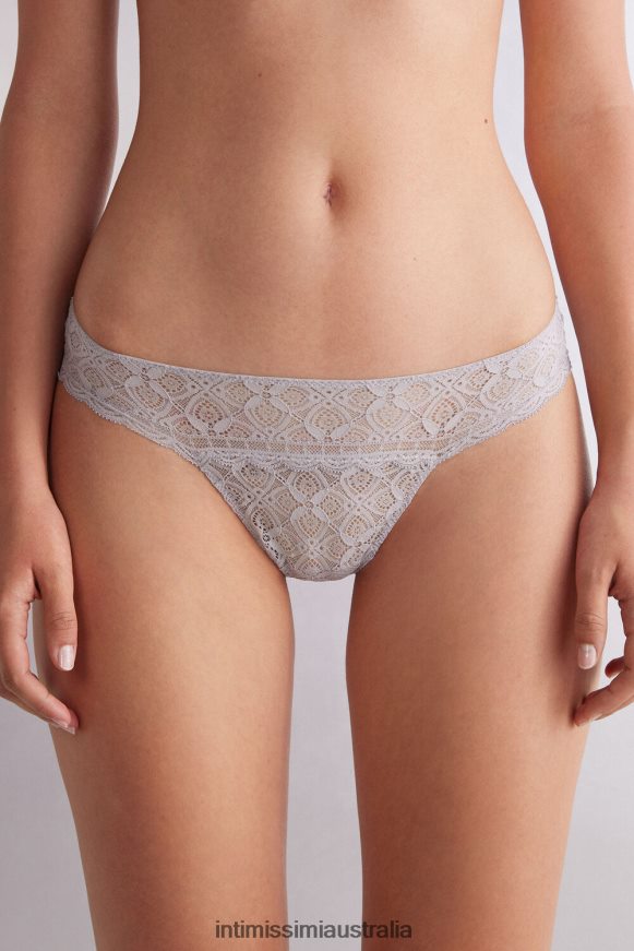 Intimissimi Women 347J-Ice Grey Underwear 0RJT48857 Lace Brazilian Briefs