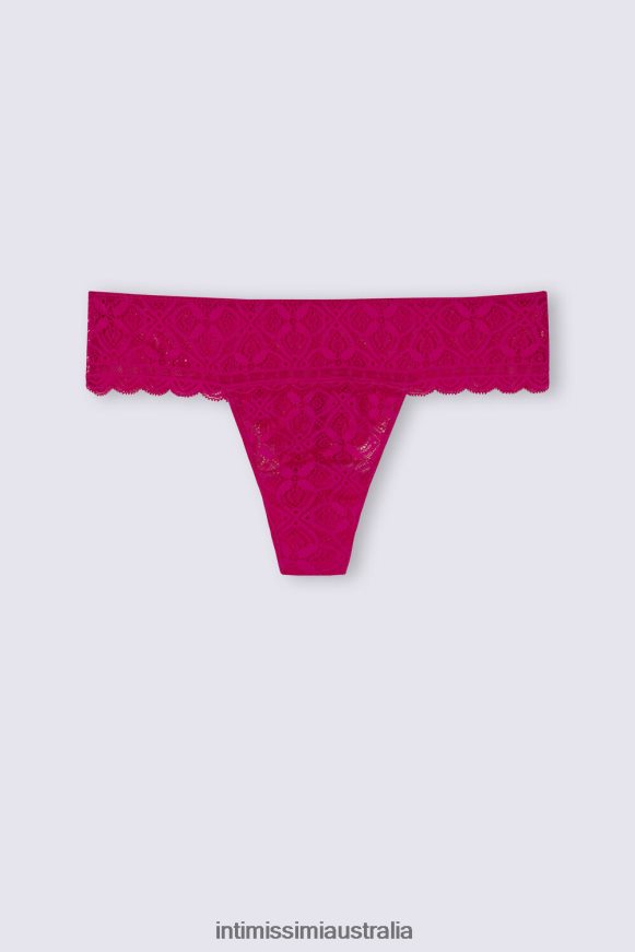 Intimissimi Women 348J-Purple Orchid Underwear 0RJT48853 Lace Brazilian Briefs
