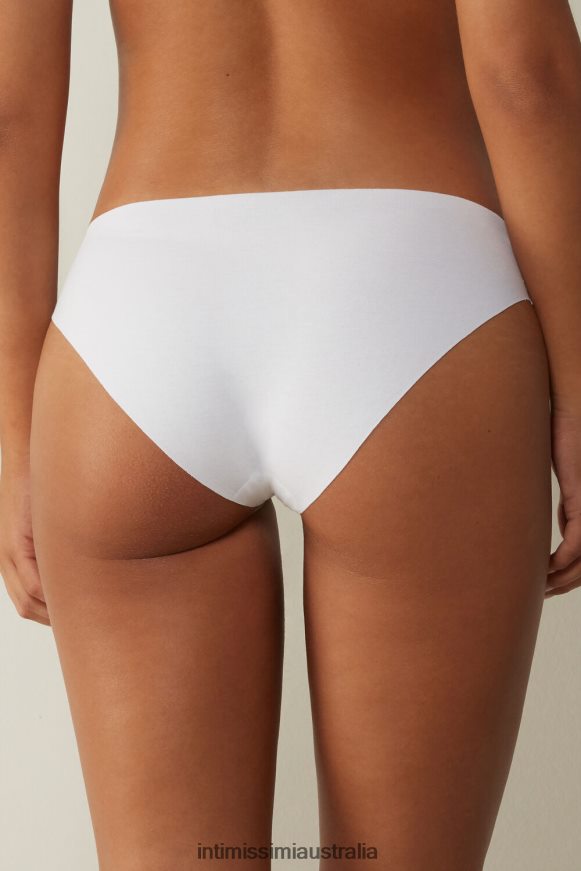Intimissimi Women 001-White Underwear 0RJT481186 Raw-Cut Cotton Briefs