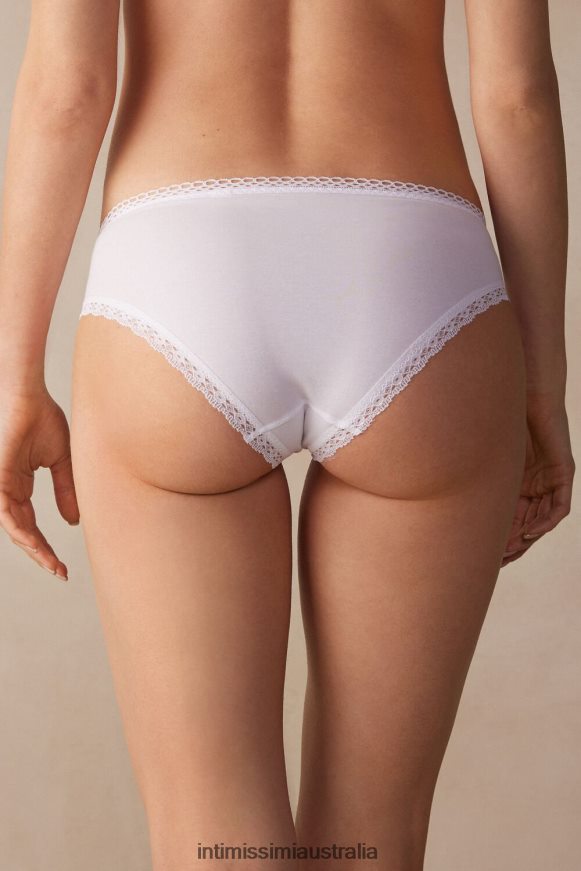 Intimissimi Women 001-White Underwear 0RJT48931 Timeless Simplicity Cotton Panties