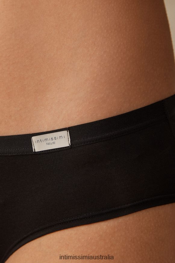 Intimissimi Women 019-Black Underwear 0RJT481029 Full-Coverage Cotton Knickers