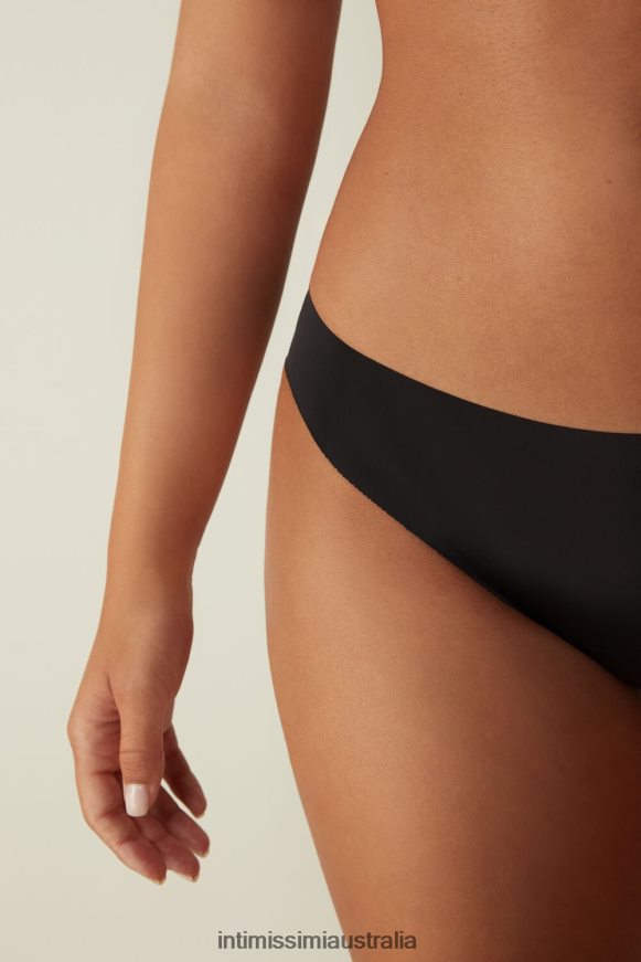 Intimissimi Women 019-Black Underwear 0RJT481169 Seamless Microfibre Snug-Fit Panties