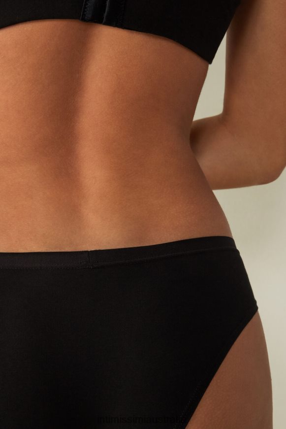 Intimissimi Women 019-Black Underwear 0RJT481197 Natural Cotton Panties