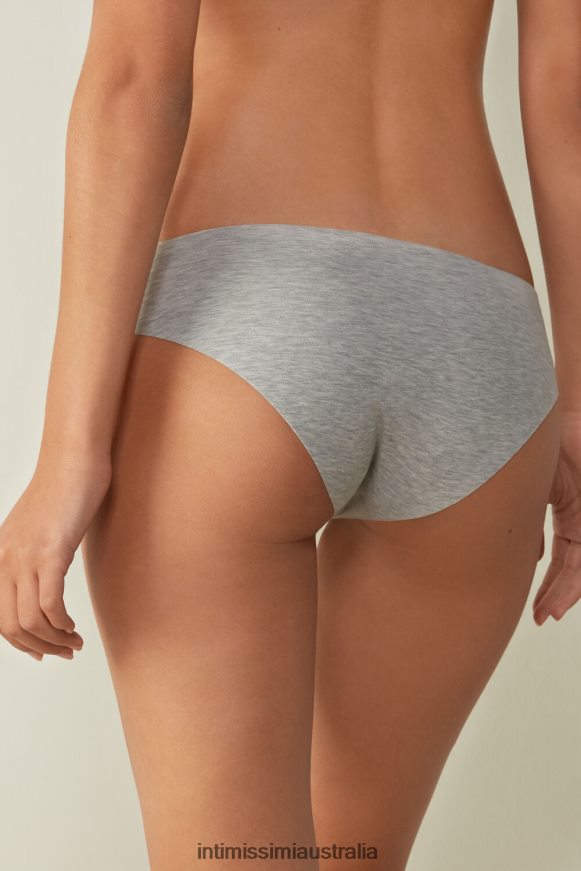 Intimissimi Women 031-Light Grey Melange Underwear 0RJT481185 Raw-Cut Cotton Briefs