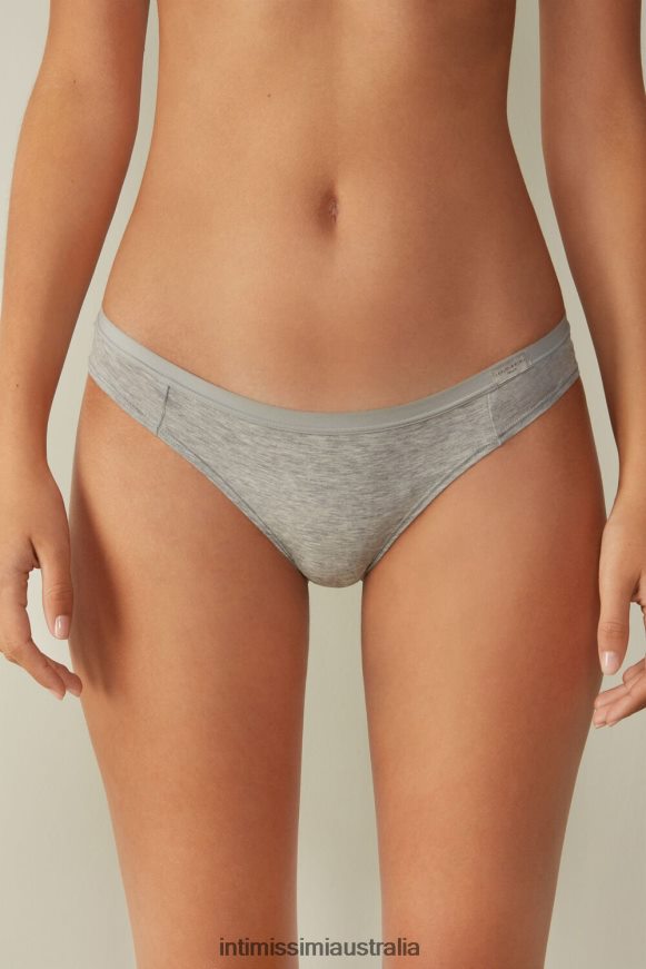 Intimissimi Women 031-Light Grey Melange Underwear 0RJT481194 Natural Cotton Panties