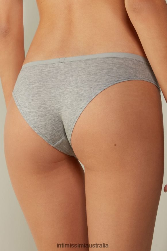 Intimissimi Women 031-Light Grey Melange Underwear 0RJT481194 Natural Cotton Panties