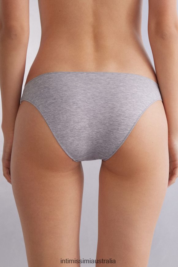 Intimissimi Women 031-Light Grey Melange Underwear 0RJT48921 Low rise Cotton Knickers