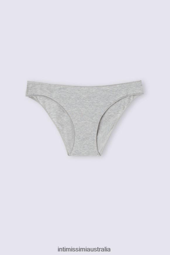 Intimissimi Women 031-Light Grey Melange Underwear 0RJT48921 Low rise Cotton Knickers