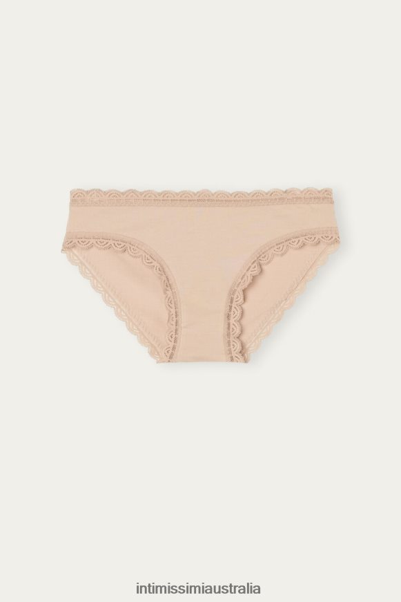 Intimissimi Women 044-Soft Beige Underwear 0RJT481086 Cotton and Lace Briefs