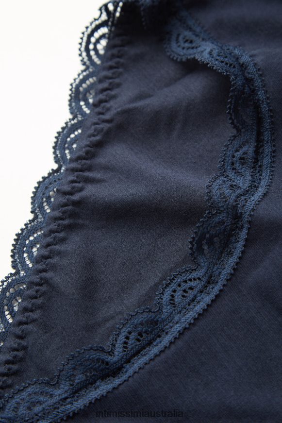 Intimissimi Women 1467-Intense Blue Underwear 0RJT481005 Cotton and Lace Briefs