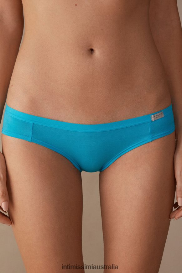 Intimissimi Women 210J-Digital Turquoise Underwear 0RJT48987 Natural Cotton Panties