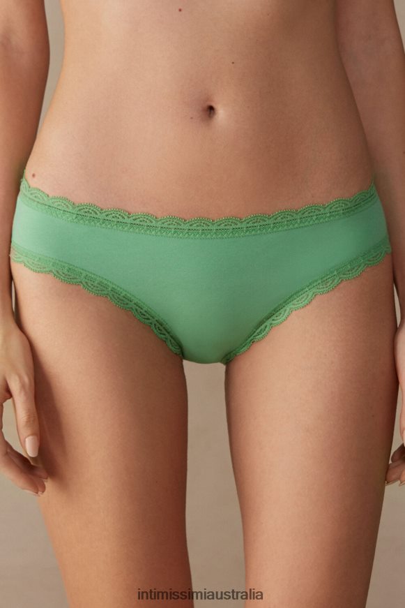 Intimissimi Women 218J-Apple Mint Underwear 0RJT48994 Cotton and Lace Briefs