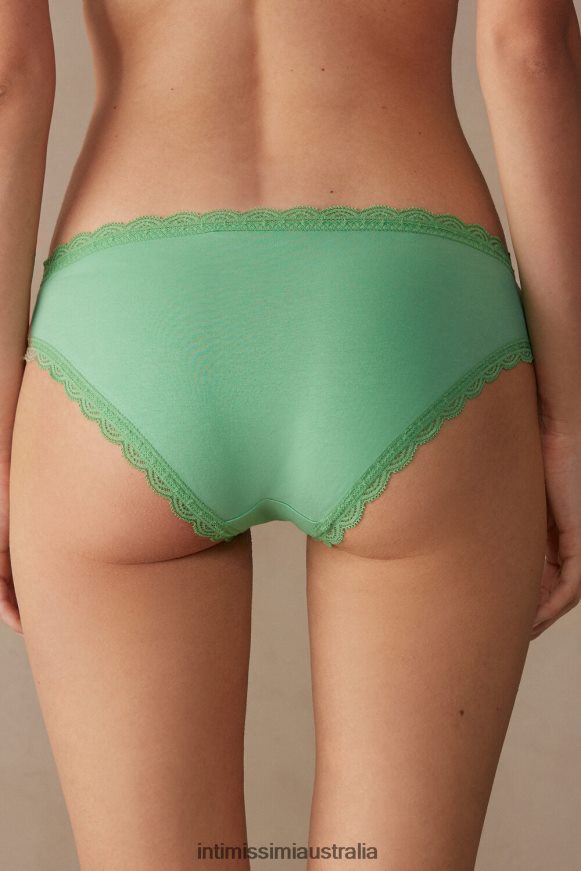 Intimissimi Women 218J-Apple Mint Underwear 0RJT48994 Cotton and Lace Briefs