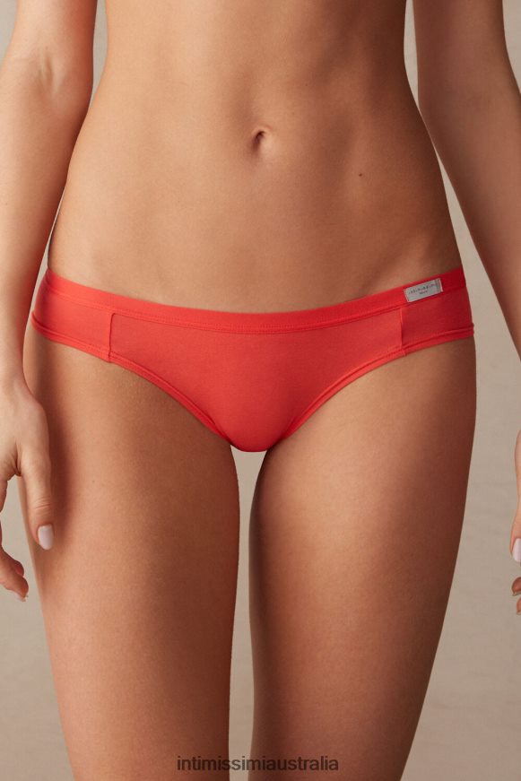 Intimissimi Women 219J-Flame Scarlet Underwear 0RJT48980 Natural Cotton Panties