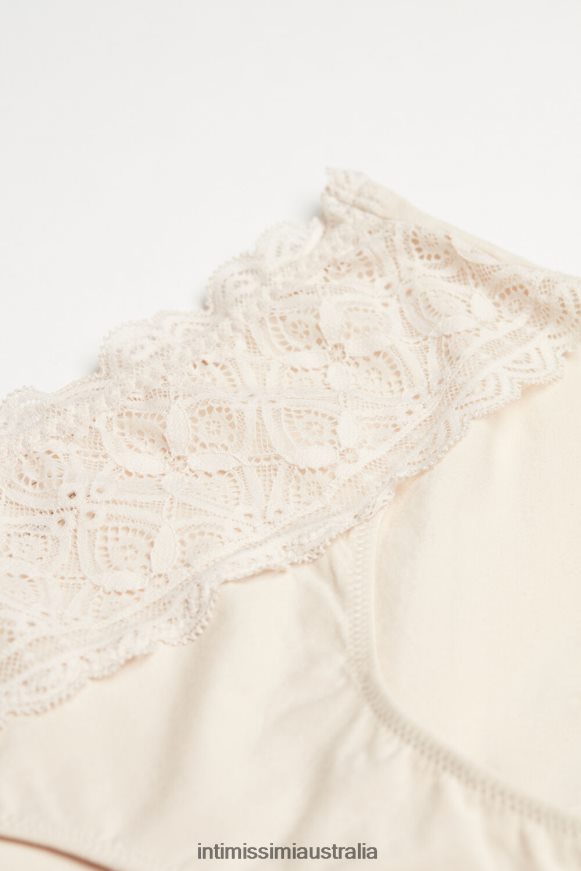 Intimissimi Women 2280-Pink Silk Underwear 0RJT481073 High-Rise Briefs in Lace and Cotton