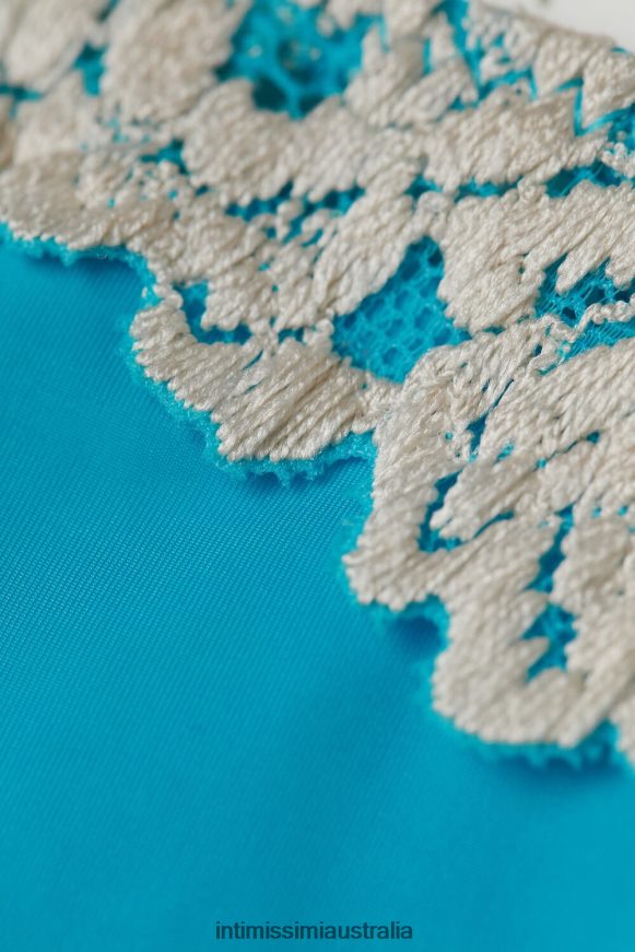 Intimissimi Women 233J-Digital Turquoise/Ivory Underwear 0RJT48965 Pretty Flowers Briefs