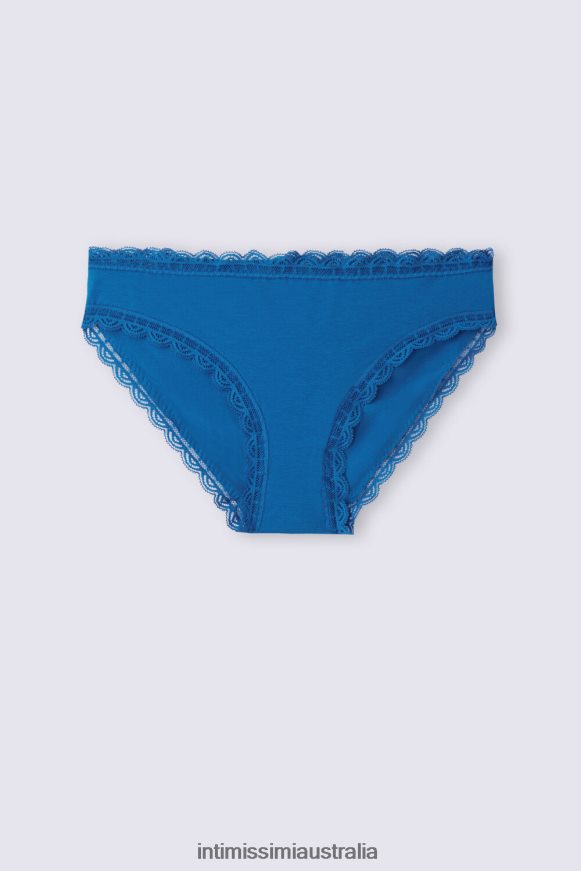 Intimissimi Women 328J-Nautical Blue Underwear 0RJT48916 Cotton and Lace Briefs