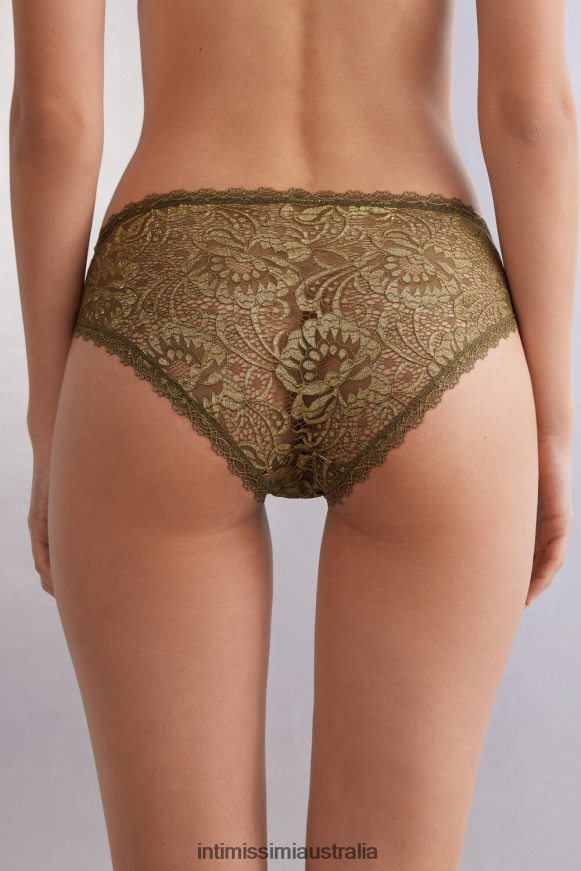 Intimissimi Women 333J-Green Moss/Oro Underwear 0RJT48841 Golden Goddess Knickers