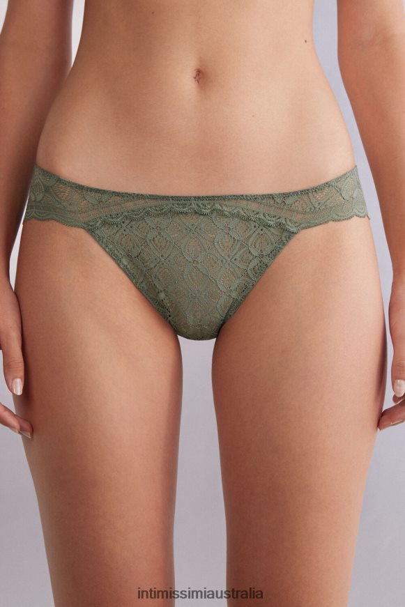 Intimissimi Women 344J-Salvia Green Underwear 0RJT48871 Low-Rise Lace Briefs