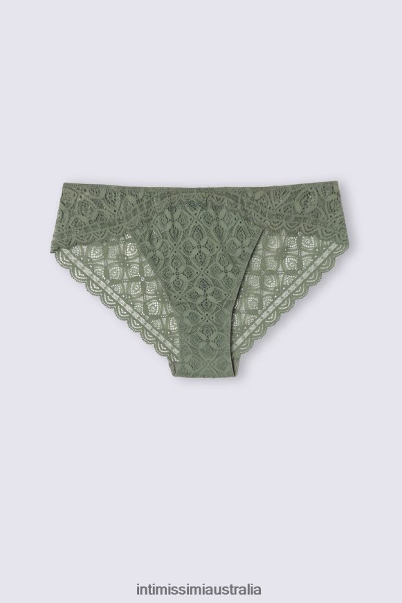 Intimissimi Women 344J-Salvia Green Underwear 0RJT48871 Low-Rise Lace Briefs