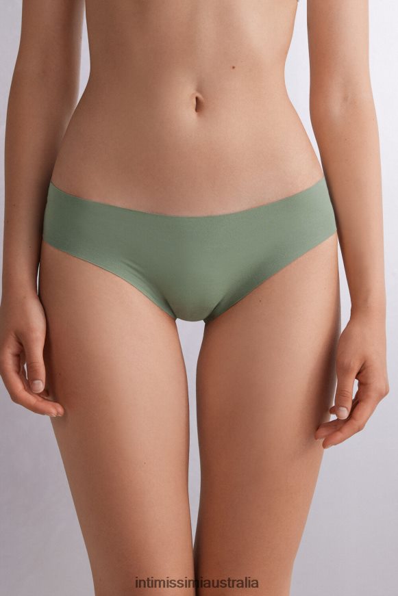 Intimissimi Women 344J-Salvia Green Underwear 0RJT48907 Raw-Cut Cotton Briefs