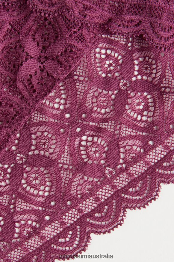 Intimissimi Women 345J-Purple Wine Underwear 0RJT48867 Low-Rise Lace Briefs