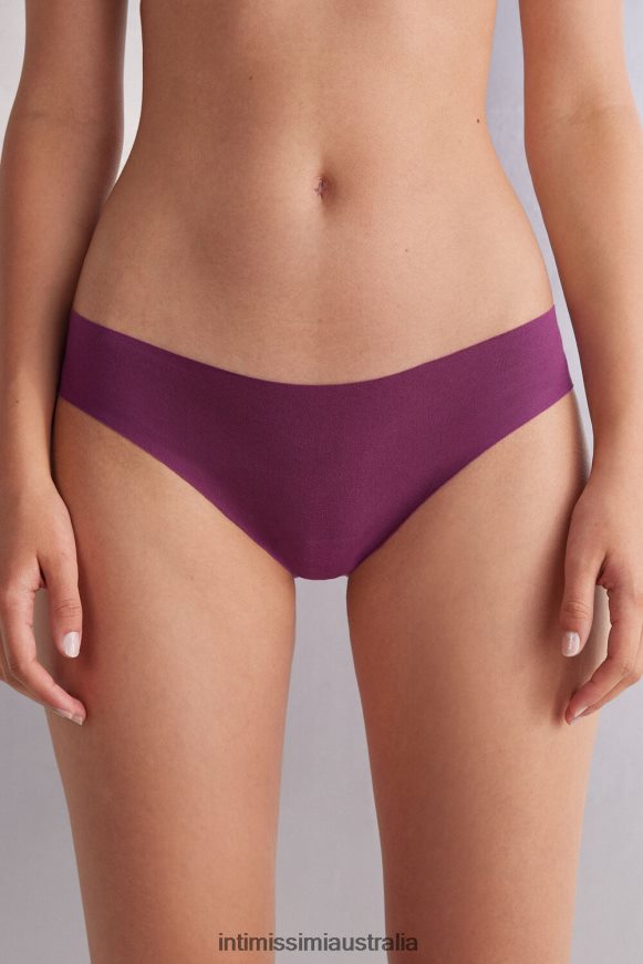 Intimissimi Women 345J-Purple Wine Underwear 0RJT48903 Raw-Cut Cotton Briefs