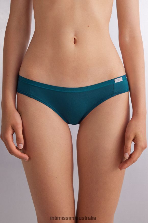 Intimissimi Women 346J-Teal Blue Underwear 0RJT48862 Natural Cotton Panties
