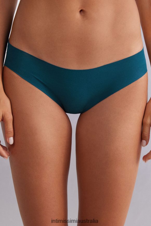 Intimissimi Women 346J-Teal Blue Underwear 0RJT48899 Raw-Cut Cotton Briefs