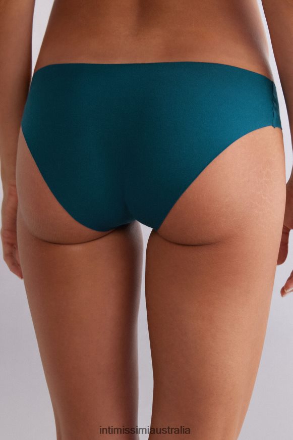 Intimissimi Women 346J-Teal Blue Underwear 0RJT48899 Raw-Cut Cotton Briefs