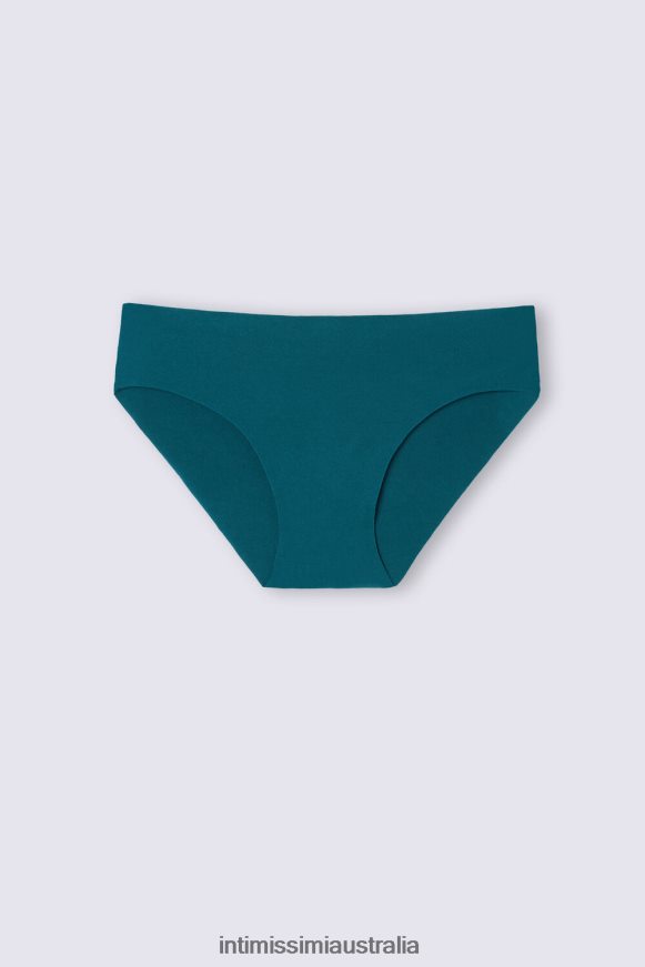 Intimissimi Women 346J-Teal Blue Underwear 0RJT48899 Raw-Cut Cotton Briefs
