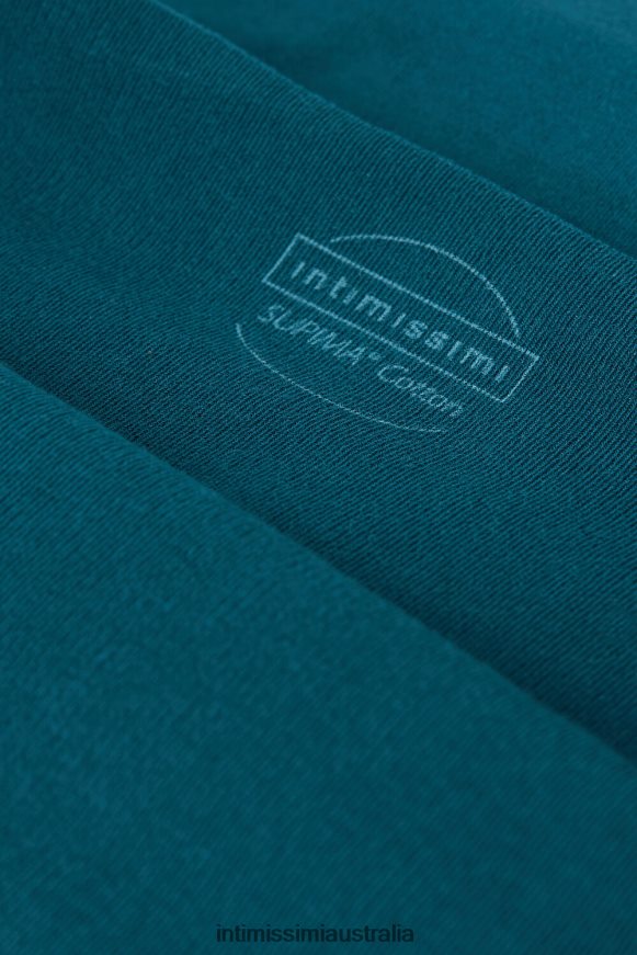 Intimissimi Women 346J-Teal Blue Underwear 0RJT48899 Raw-Cut Cotton Briefs