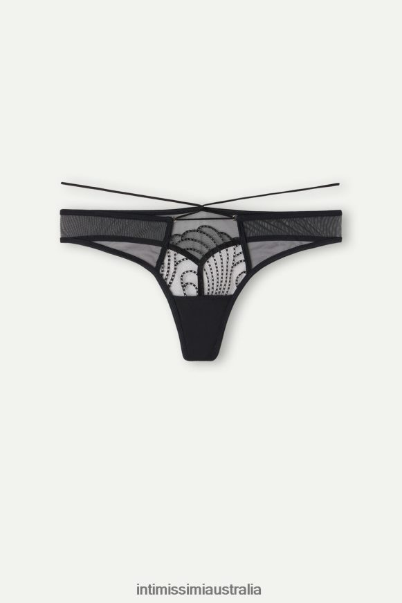Intimissimi Women 019-Black Underwear 0RJT481002 Steal the Show Thong