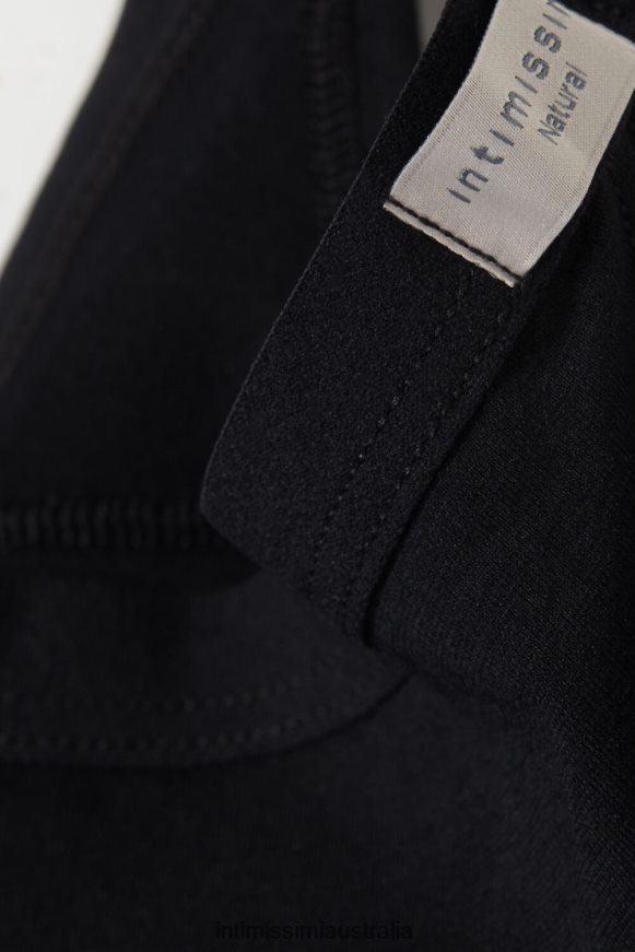 Intimissimi Women 019-Black Underwear 0RJT481021 Cotton Thong with Side Straps