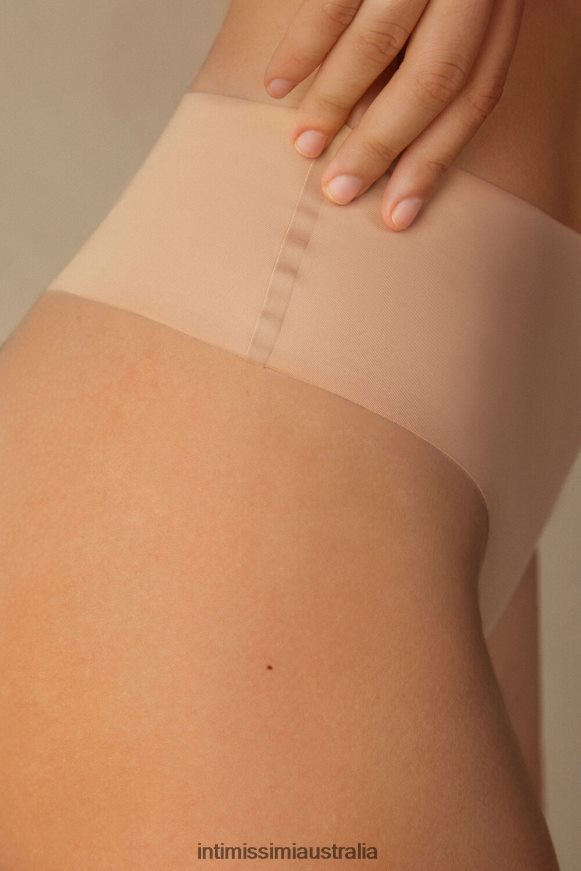 Intimissimi Women 044-Soft Beige Underwear 0RJT481025 High-Waisted Thong in Seamless Ultralight Microfibre