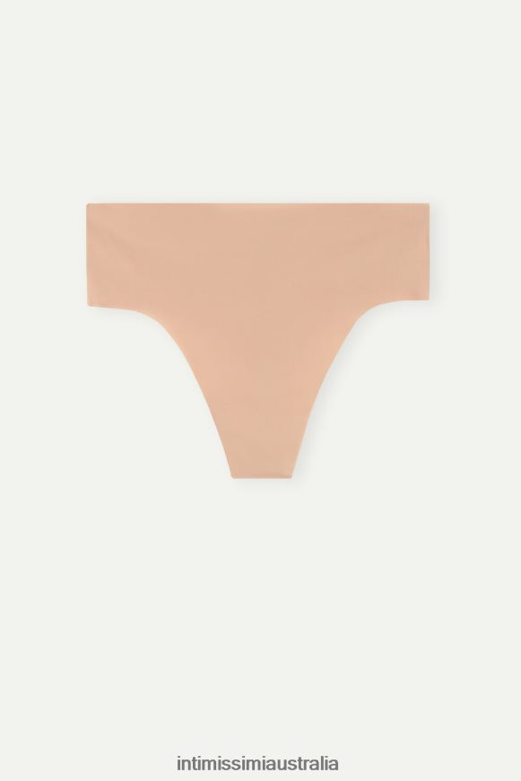 Intimissimi Women 044-Soft Beige Underwear 0RJT481025 High-Waisted Thong in Seamless Ultralight Microfibre
