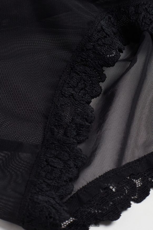 Intimissimi Women 019-Black Apparel 0RJT481229 Pretty Flowers Lace and Tulle Body