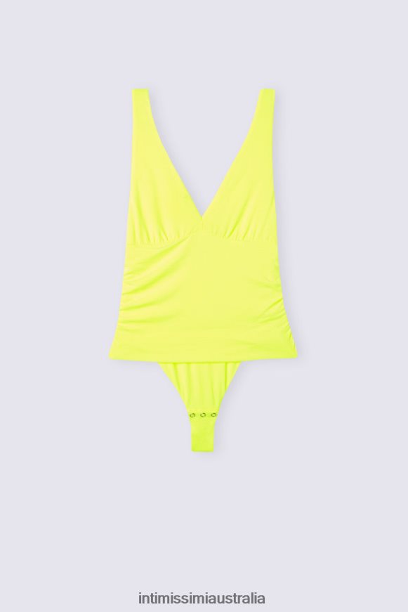 Intimissimi Women 335J-Bright Yellow Apparel 0RJT481210 Pure Joy Micromodal Bodysuit